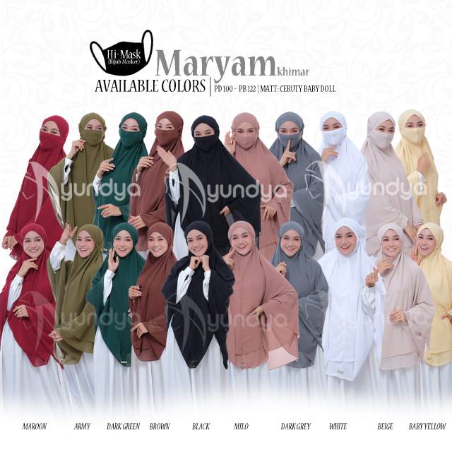 KHIMAR/JILBAB/BERGO/HIJAB TALI JUMBO 2 LAYER CERUTY BABYDOLL MARYAM SERIES