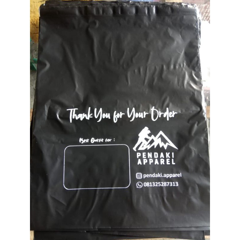 

plastik sablon polymailer ukuran 28x42 minimal order 1000 pcs