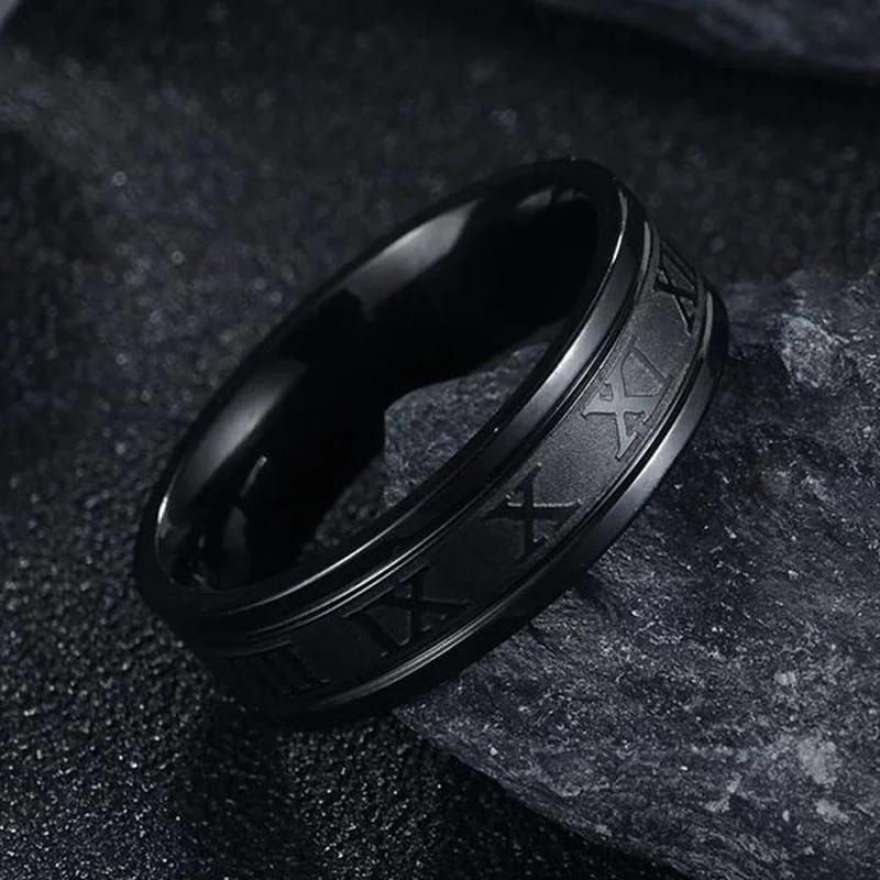 Cincin Titanium Hitam Dan Silver Pria Model Terbaru