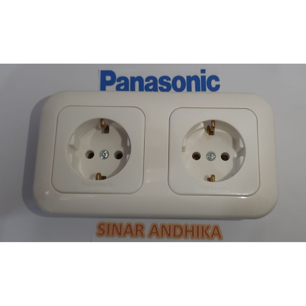 STOP KONTAK DOUBLE NON CP PUTIH PANASONIC WEJP 11322-7