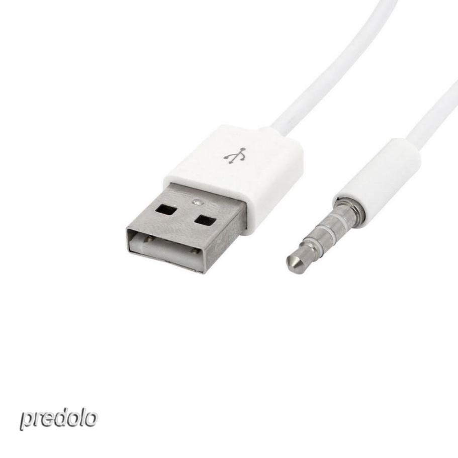 3.5mm AUX Audio Plug Jack to USB 2.0 Male Converter Cable Data Cable