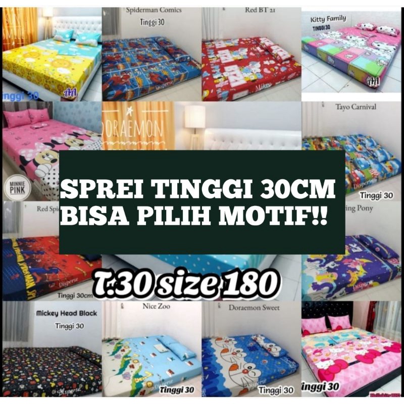 TINGGI 30cm, UK 180x200 cm, SPREI Homemade
