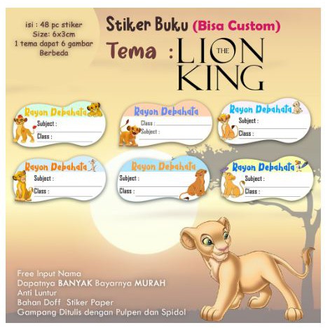 

katalog05-48pcs stiker buku kelas anak tema karakter lucu sticker laser printing
