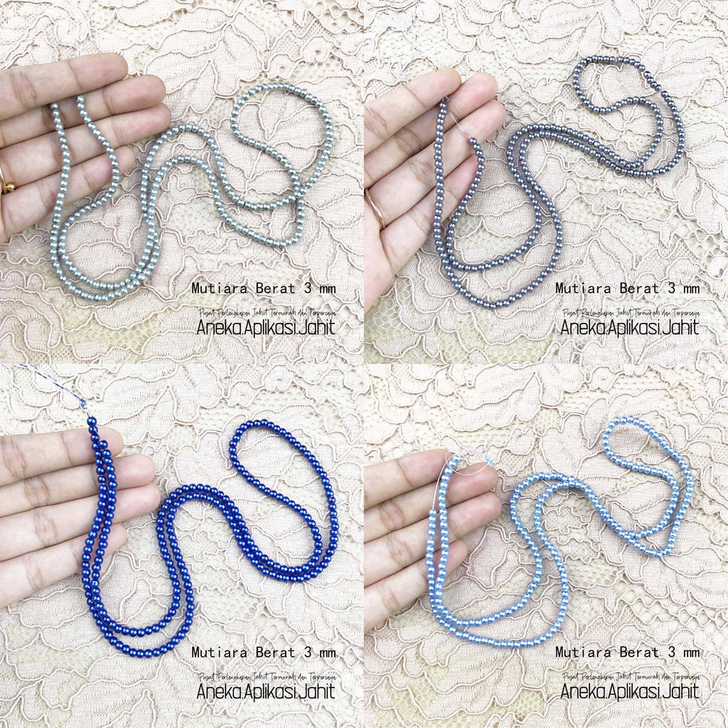 [1/2] MUTIARA BERAT 3 MM / MUTIARA RENTENG 3 MM
