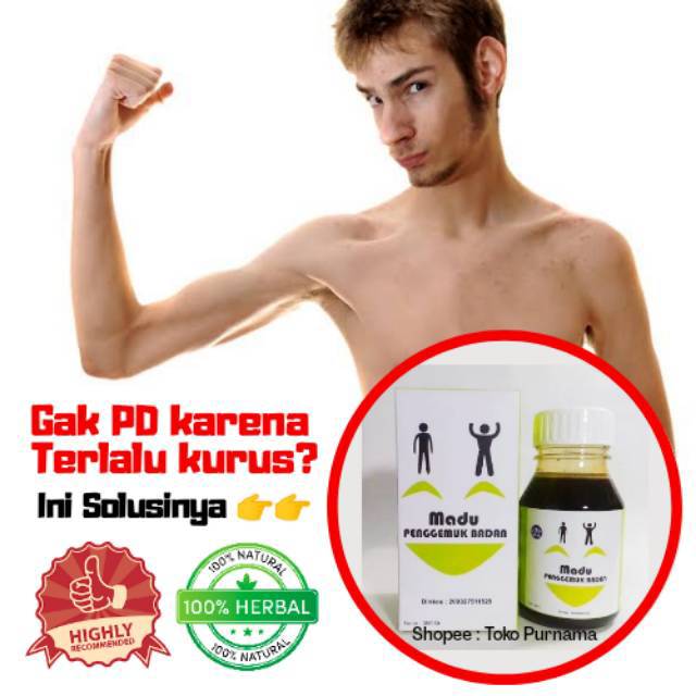 Obat gemuk badan Permanen madu penambah berat badan vitamin suplemen penggemuk badan dewasa herbal