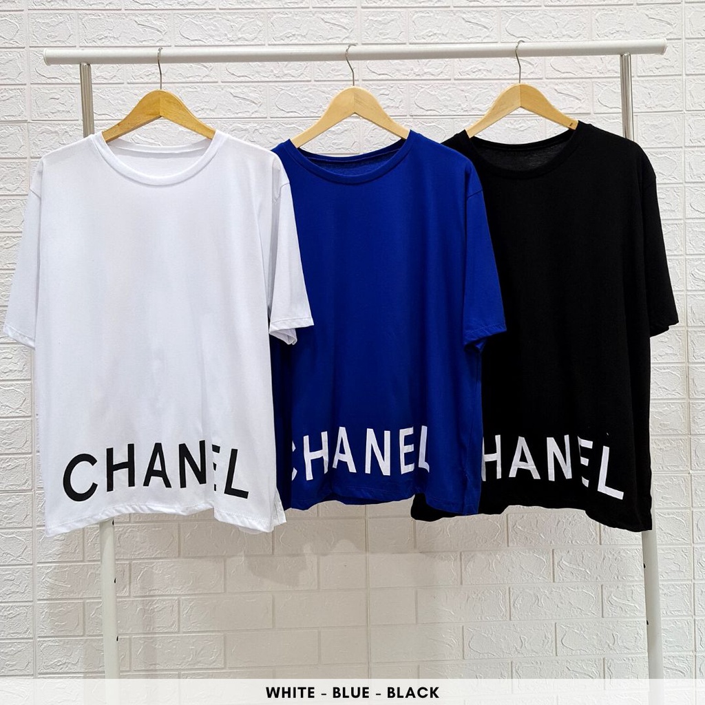 4502 kaos chayniel basic top polos oversize bigsize