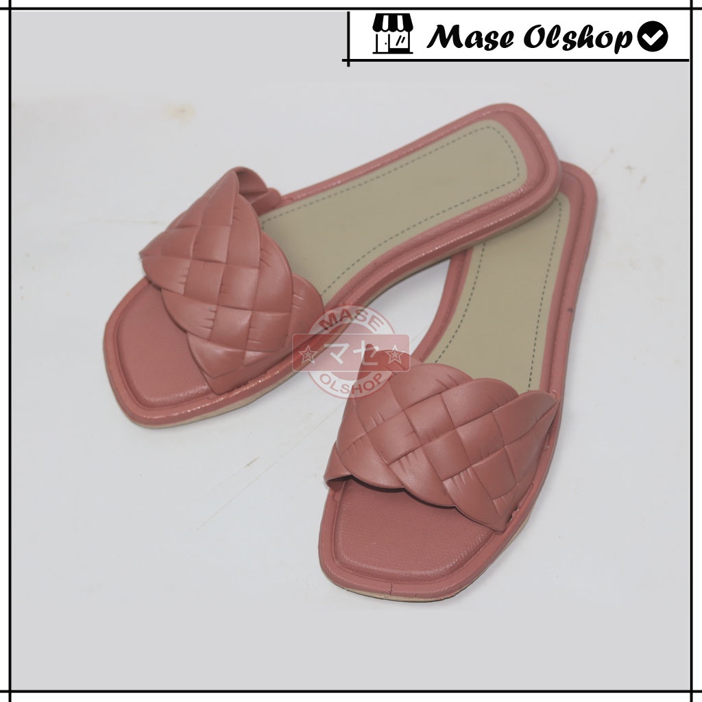 Sandal Slop Wanita Murah Bahan Karet Boloni Gisel