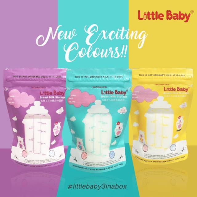 Kantong asi Little Baby 120 ML - Kantong asi cantik  untuk buah hati yang cantik