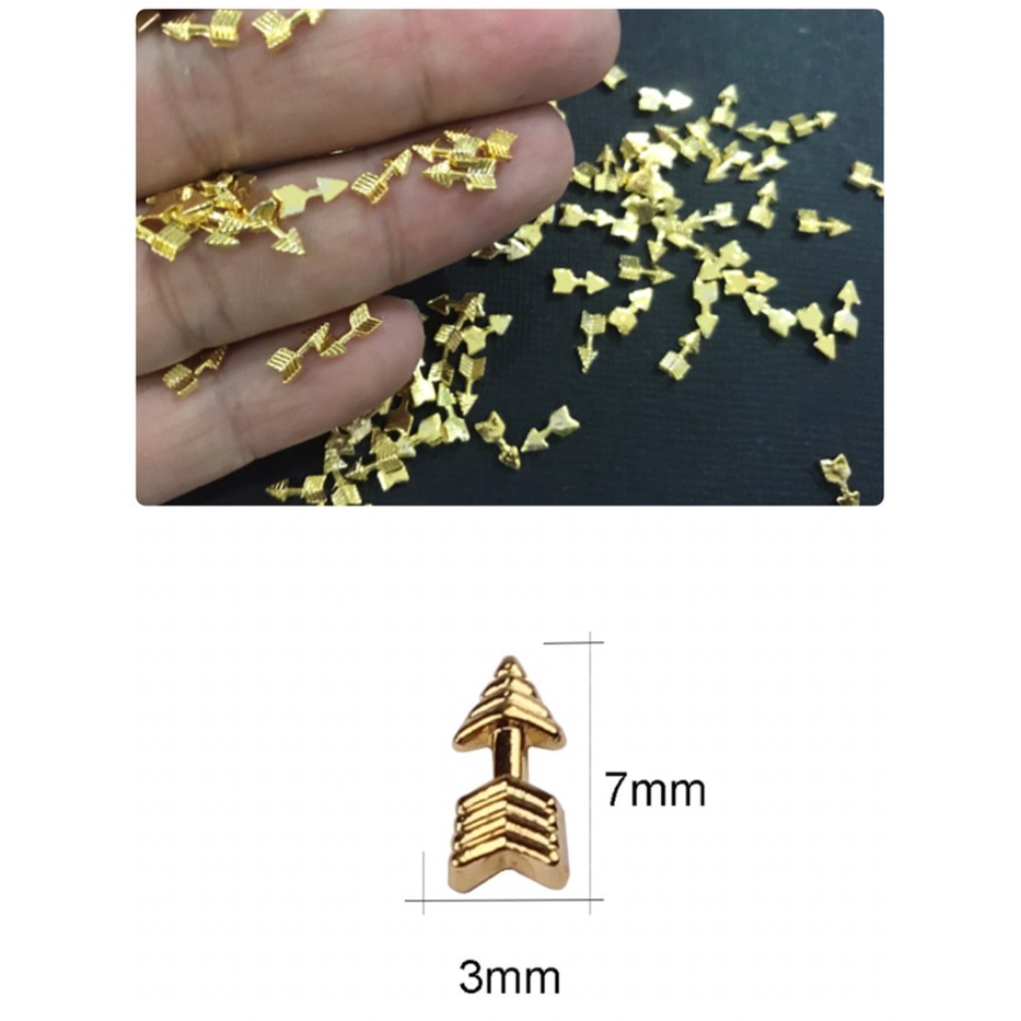 Sprinkle arrow 3d nail art dekorasi resin dekorasi craft hiasan craft