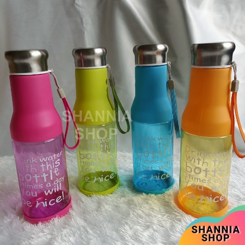 B16 Botol Minum Be Nice ! 600 ml Import Bekal Air Unik Souvenir Promosi