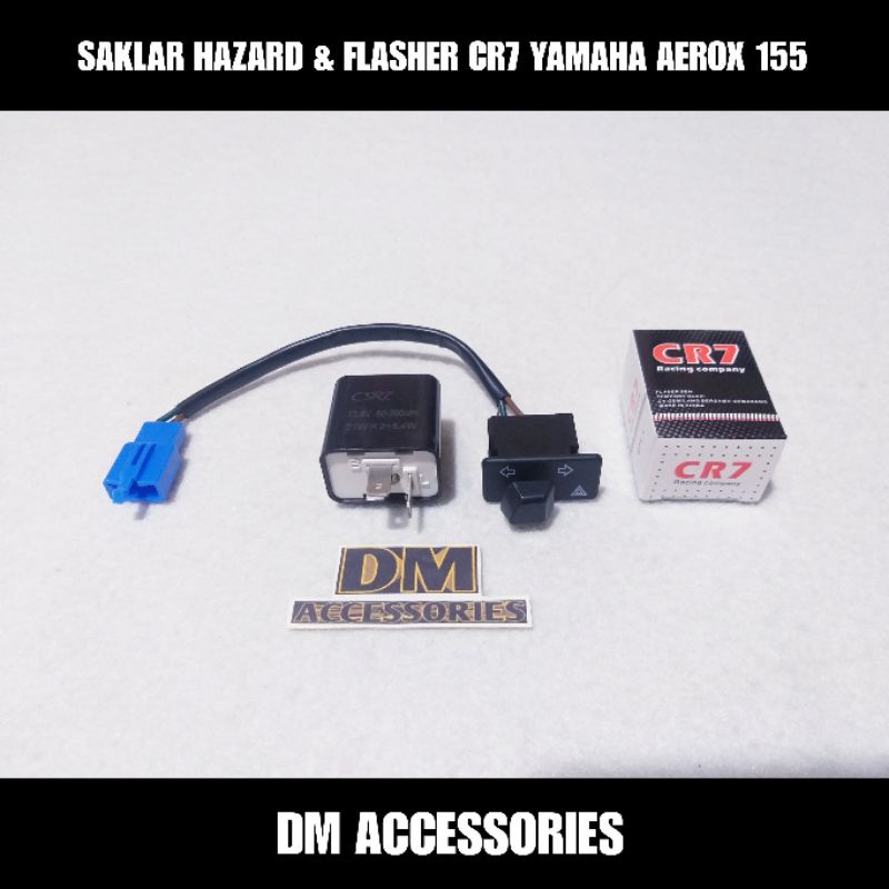 SAKLAR HAZARD & FLASHER CR7 SETELAN YAMAHA AEROX 155 TAHUN 2016 - 2020