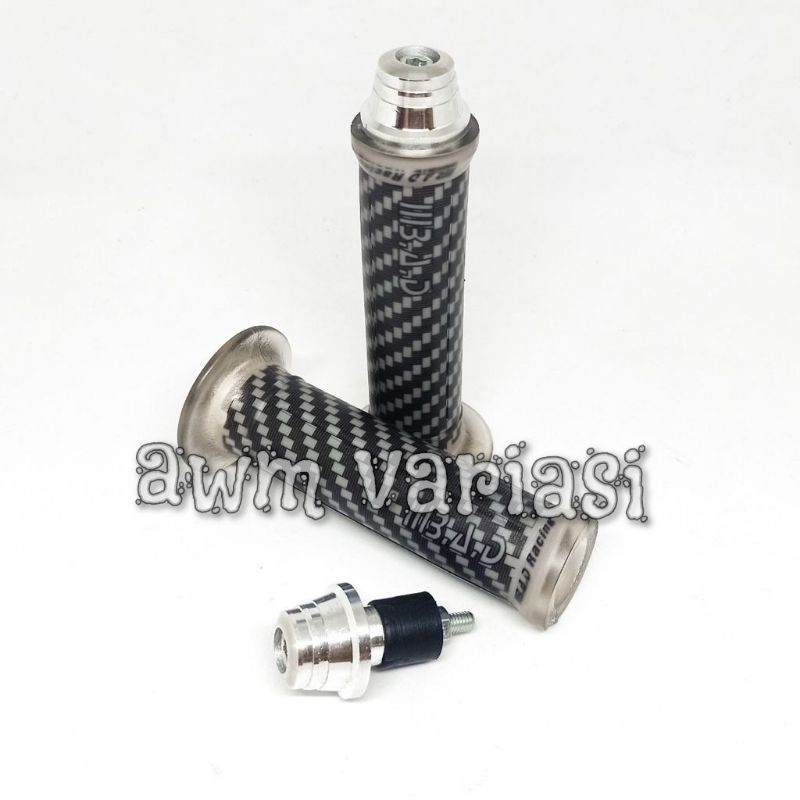 Handgrip Handfat Sarung Gas Carbon Import + Jalu Matic Full CNC Universal