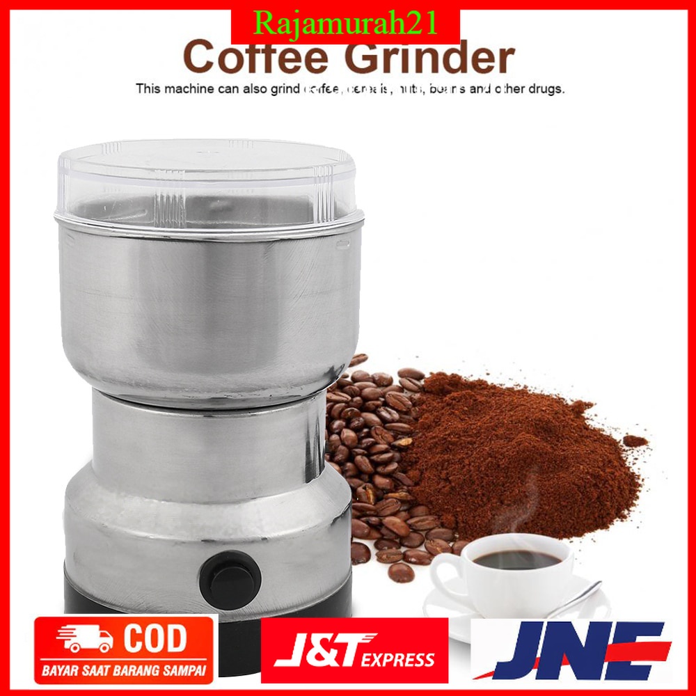 OneTwoCups Alat Penggiling Kopi Electric Coffee Grinder 150W - Silver