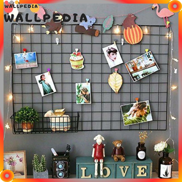 WALLPEDIA Hijang Hiasan Dinding Kamar Wall Grid Wire foto notes dekorasi kamar Hijang polaroid