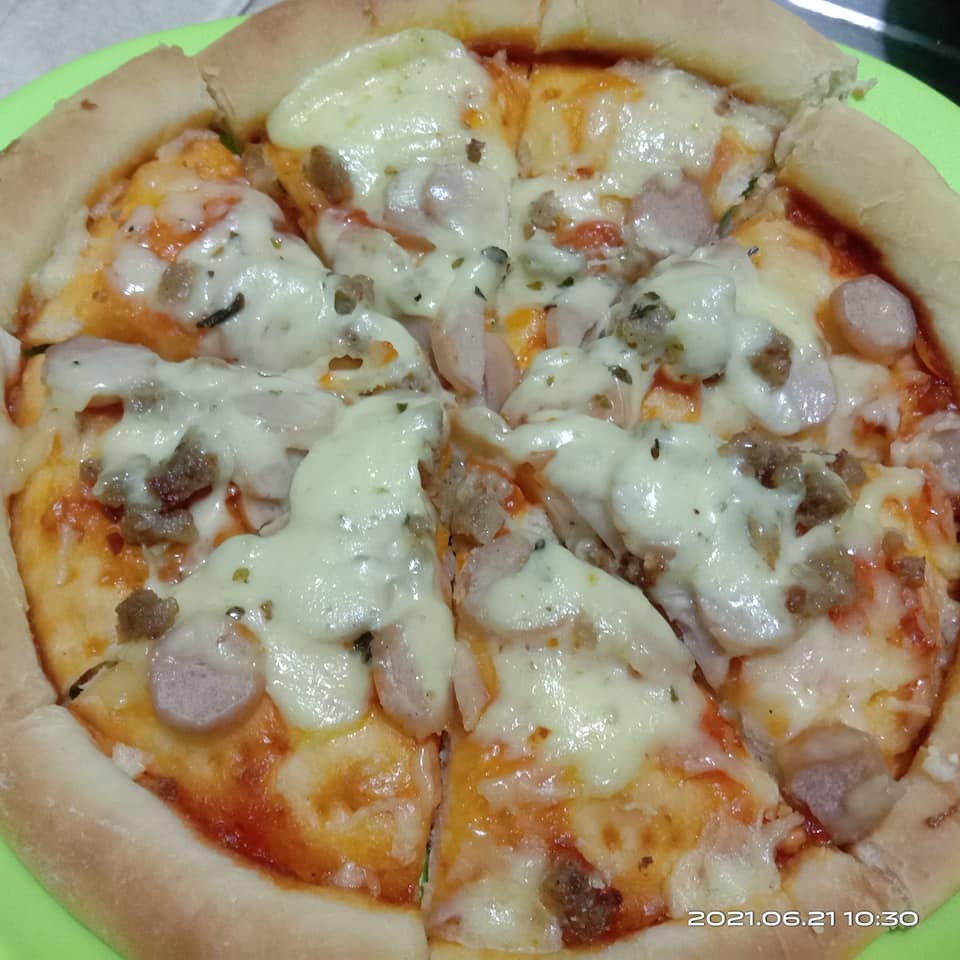 Pizza Instans Frozen Keju Mozarella (lengkap dgn Toping) Uk.20cm