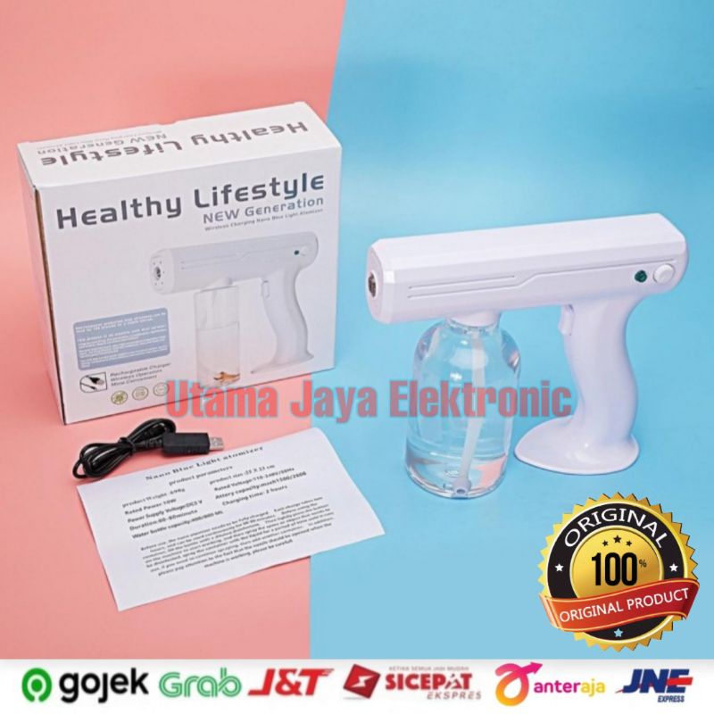 Mesin Semprot Nano Spray Gun Wireless 800mil Utra violet