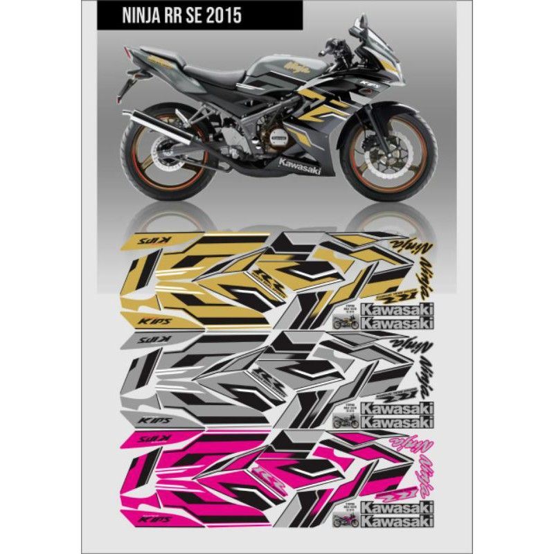 STRIPING STICKER NINJA RR SE / STICKER VARIASI LIST BODY NINJA RR SE