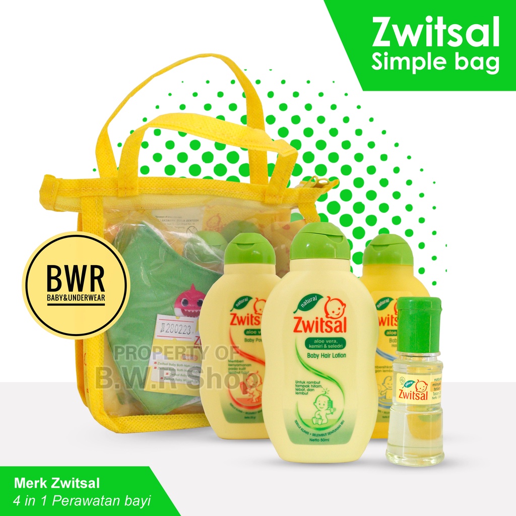 Zwitsal Travel Simple Bag / Zwitsal Baby Safe Mini Kado Bayi Telon Hair Lotion Bath | Bwr