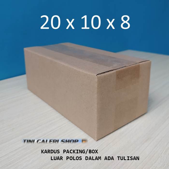 

Kardus Packing Box Uk.20x10x8 cm Luar Polos Dalam Ada Tulisan