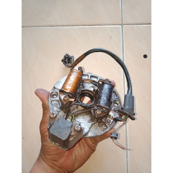 Dudukan Spul Set Honda Win Spul Plat dudukan pulser komplit ori asli