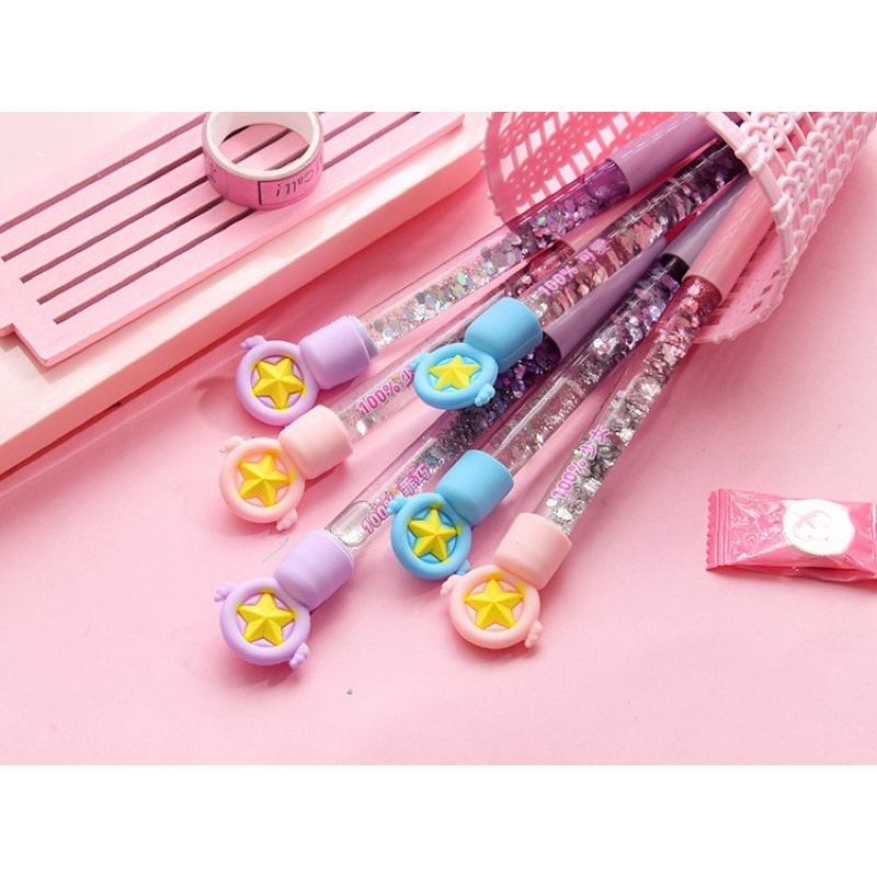 KENSHO Pen Bensia Topper Karet Glitter Import /  Karakter / Bolpen Unicorn / BT