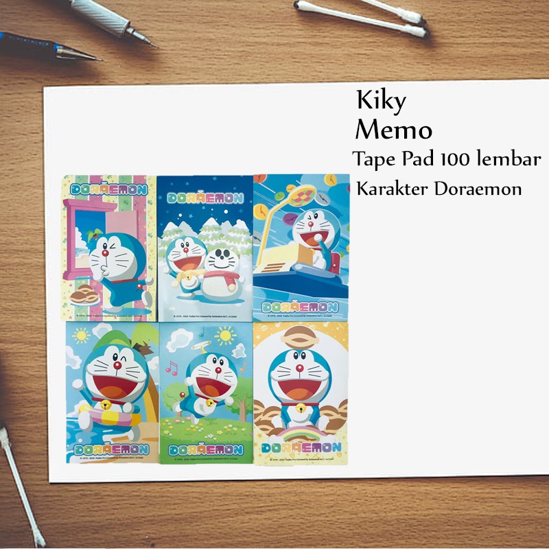 Kiky / Memo Tape Pad / Memo Karakter Doraemon / 100lembar