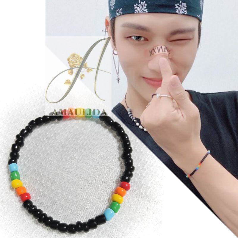 Wooyoung Atezz bracelet beads | gelang manik wooyoung atezz | gelang K-Pop idol Wooyoung
