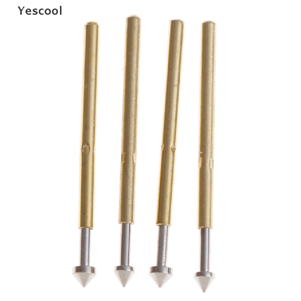 Yescool 100Pcs P75-E2 / E3 spring test probe pogo pin 1.3 / 1.5mm Kepala Kerucut 1.0mm