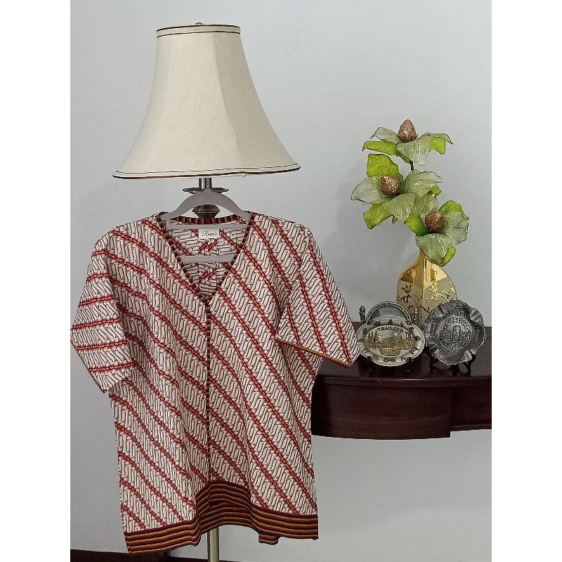 Atasan batik kombinasi lurik