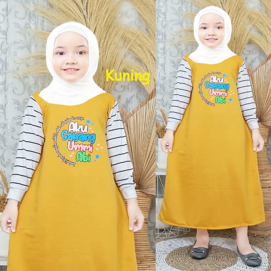 GAMIS AKU SAYANG UMMI DAN ABI ANAK 3-12tahun CARLINA FASHION