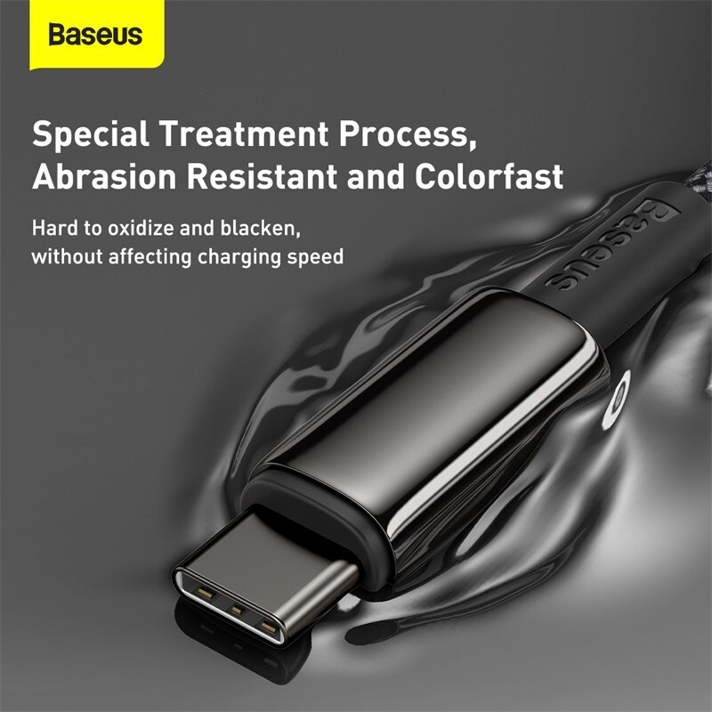 Baseus Kabel Data Type C to Type C 100W Tungsten Gold Fast Charging PD Quick Charge 4.0 1 Meter