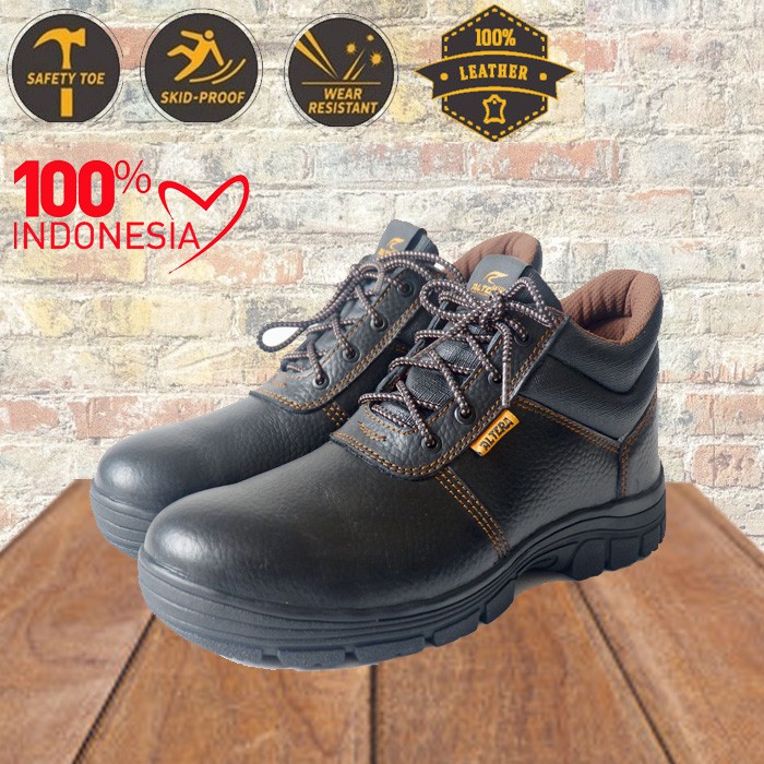 (COD) Sepatu Safety SNI KULIT UJUNG BESI ORIGINAL LOKAL 100% Altera Safety Monteverde SAFETY BOOT PR