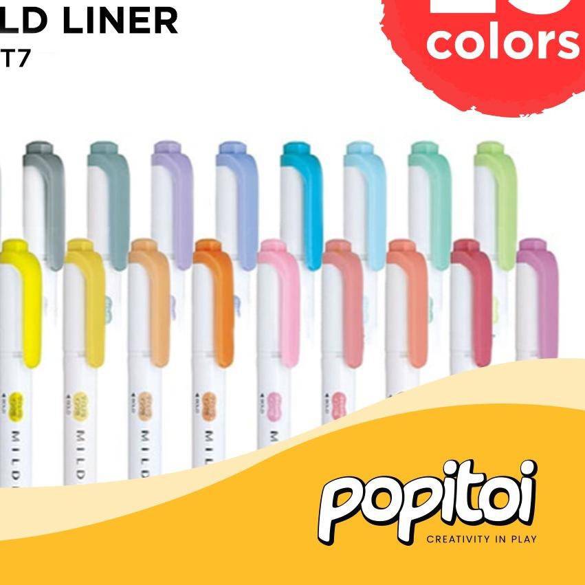 

HOT SALE!! (cqy-234) ZEBRA MILDLINER WKT7 Double-Sided Highlighter - Fine / Bold Pastel