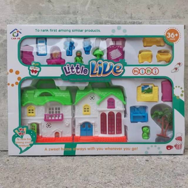MAINAN LITTLE LIVE RUMAH RUMAHAN MINI ANAK PEREMPUAN EDUKATIF BARBIE EDUKASI