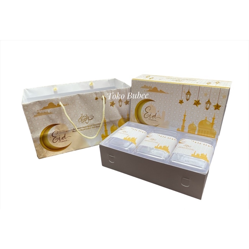 

1 Set Box Paper Belt Paper Bag / Hampers Lebaran Idul Fitri