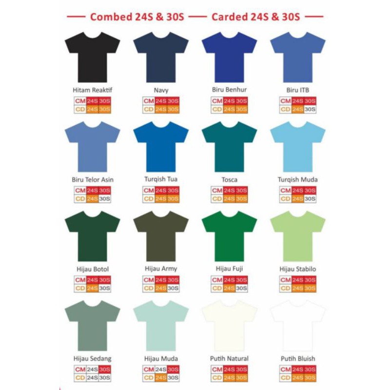 Kiloan Kain Cotton Katun Combed 30s 24s Harga Per 1 2kg Shopee Indonesia