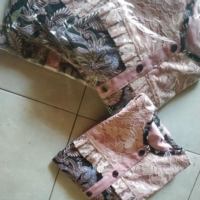 Tey-17 Batik Wanita Asj Sa Hrb026 Kenongo Kemeja Tosca Pendek