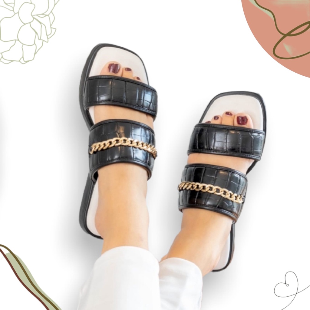 CLORIE Sandal Platform Wedges Wanita LAURA Korea