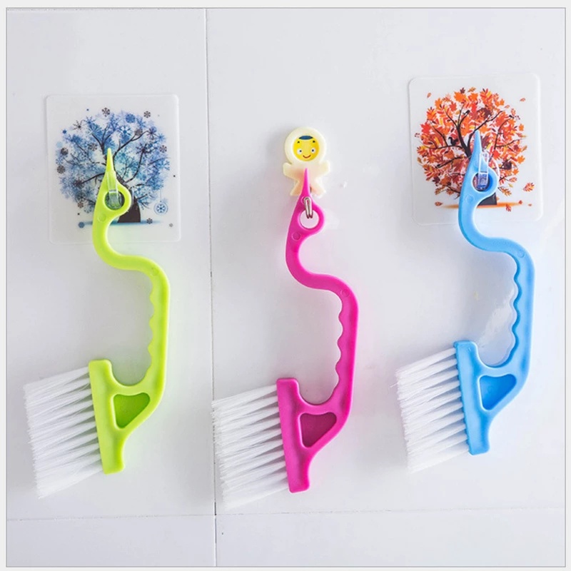 Multifunction Corner Window Groove Cleaning Brush / Double-head Sliding Track Scraper