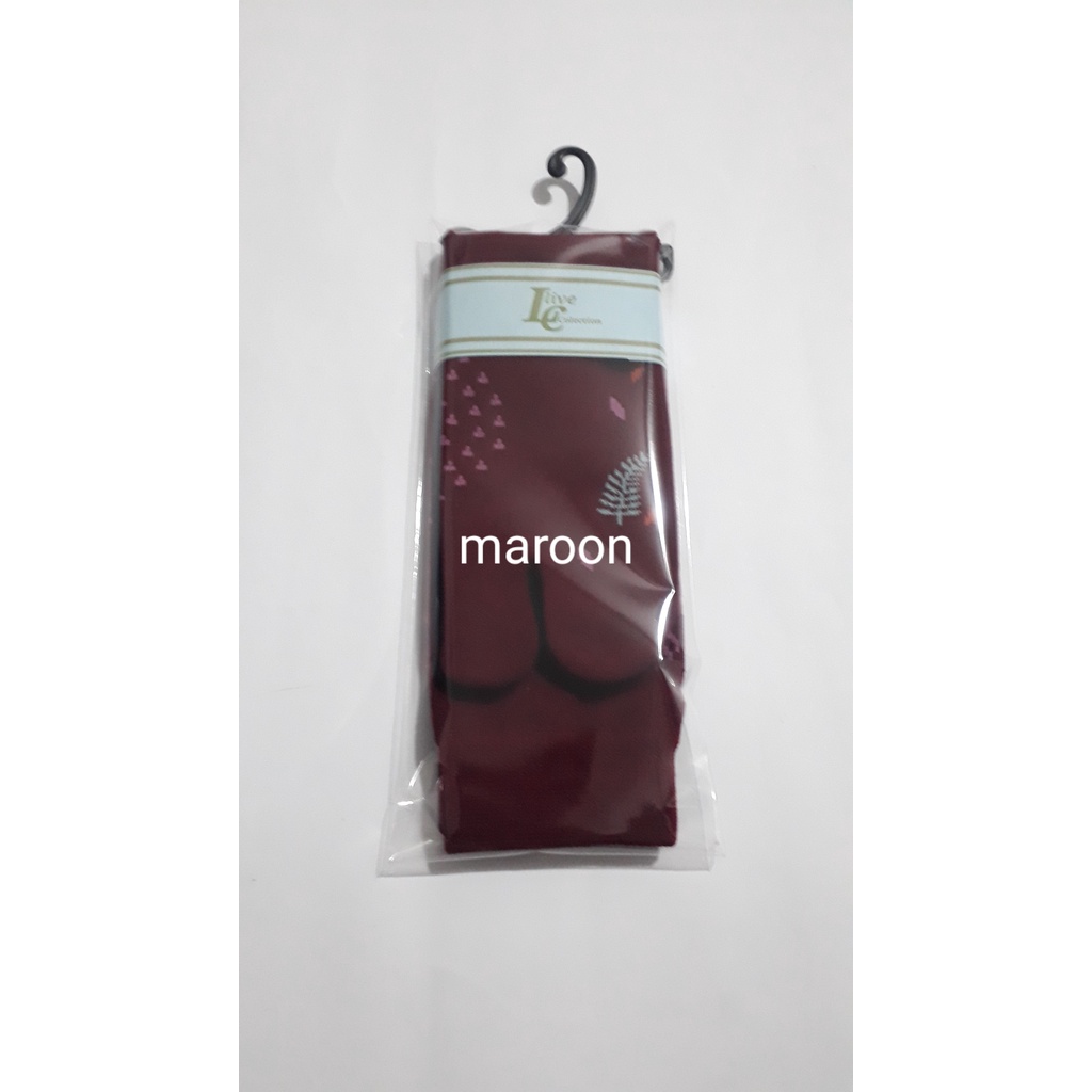 kaoskaki jempol motif/kaos kaki muslimah-maroon
