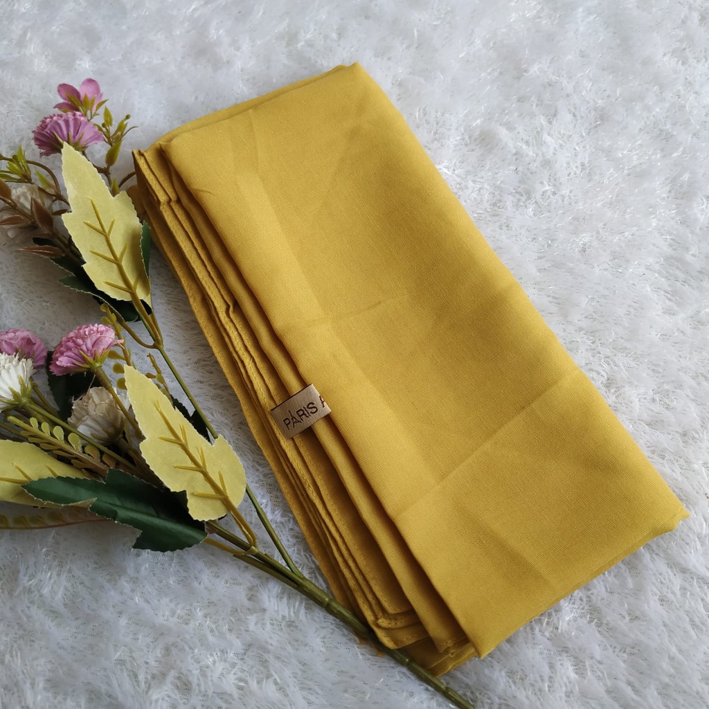 PARIS PREMIUM PARIS AMOUR HIJAB SEGI EMPAT-kuning