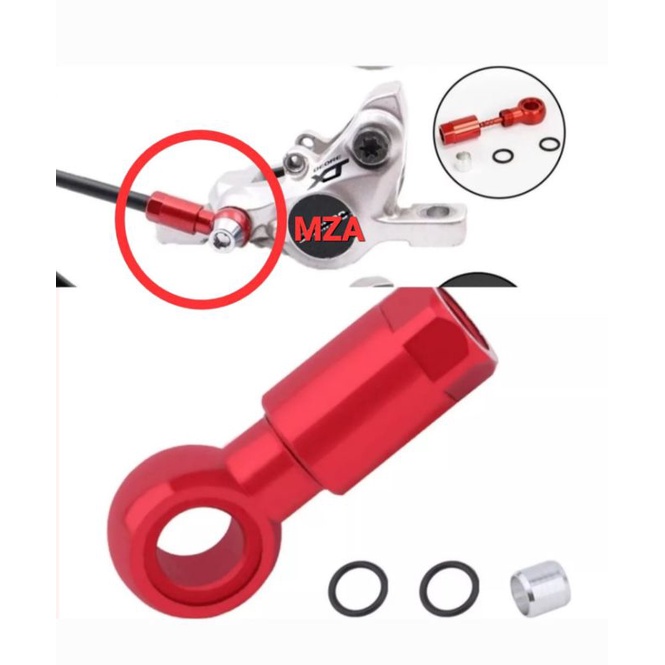 Banjo Caliper Rem Hydraulic For Shimano Brakeset Banjo Olive Connector Rem Hidrolik Sepeda Merah