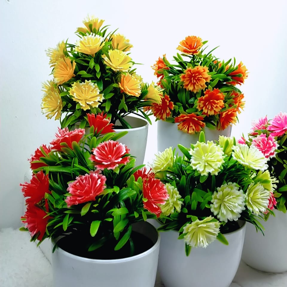 AVVET Ornamen Tanaman Bunga Mawar 41 Dekorasi Ruangan Tanaman Hias Bunga Lotus Plastik Pot Artifisial Bunga Phoenix Tanaman Bunga 34 Tanaman Bunga 40 Import