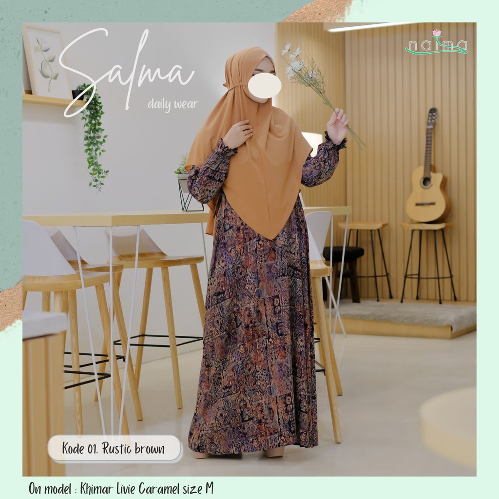 SALMA DRESS || Gamis Syari Original by Naima