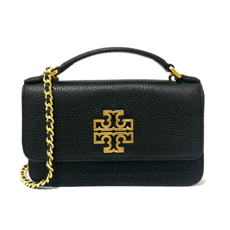 ready TB britten mini top handle bag - black & bark 19x11x5cm