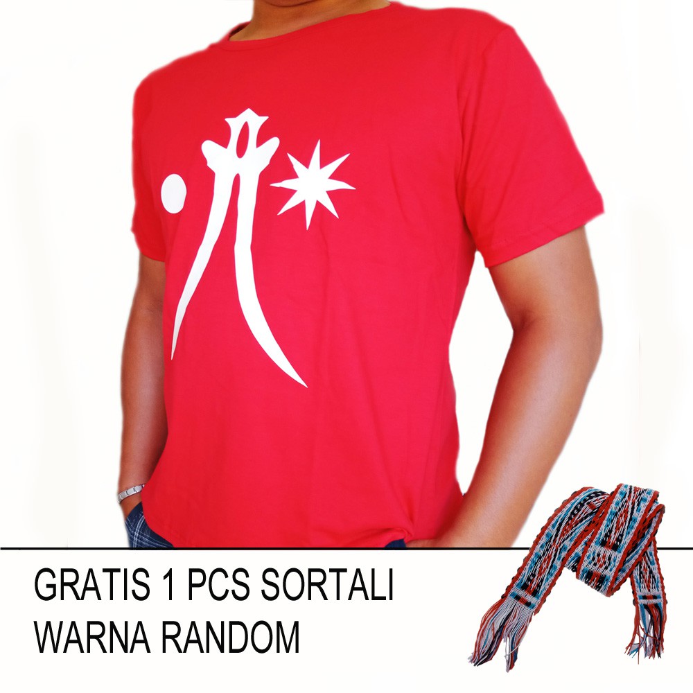  Kaos  Lengan  Pendek  Bendera Batak T shirt Cowok Gratis 