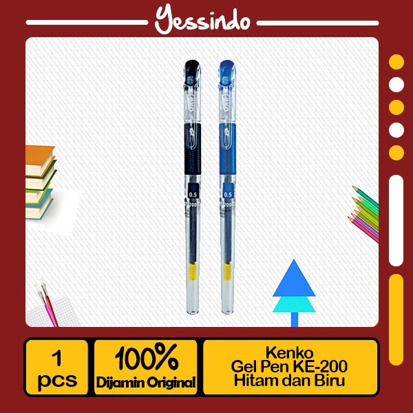

Pulpen Gel KE-200 Black Kenko Hitam dan Biru Satuan