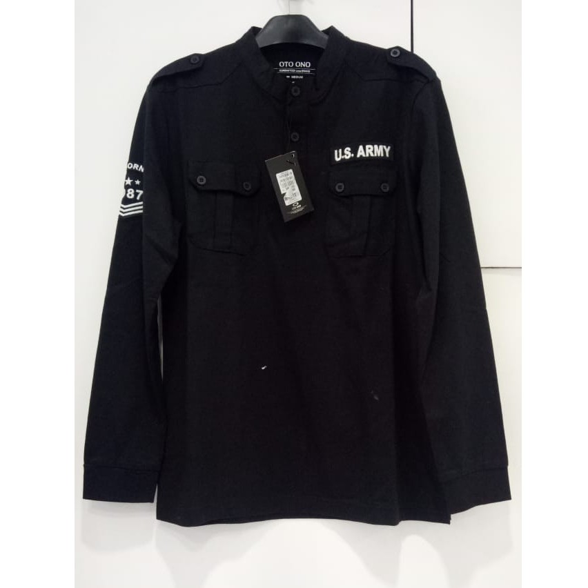 OTO ONO KAOS LENGAN PANJANG ARMY PRIA / ATASAN BAJU PRIA OPB-60951A