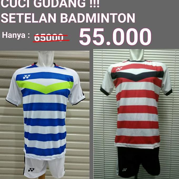 Setelan Kaos Bulutangkis / Baju Badminton Yonex Y33 Polos