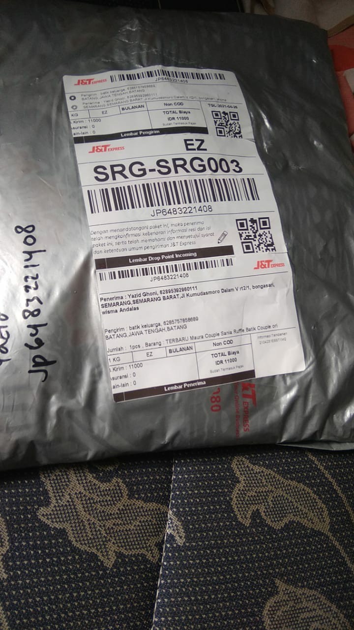 Terbaru Maura Couple Sania Ruffle Batik Couple Ori Ndoro Jowi / Gamis Batik Couple Murah